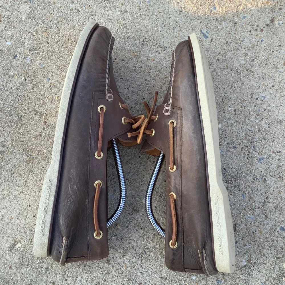 Sperry Gold Cup Authentic Original Boat Shoes Mens 11 M Brown Leather 0219493